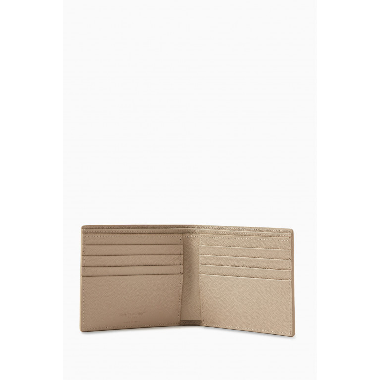 Saint Laurent - Bi-fold Wallet in Grained Leather