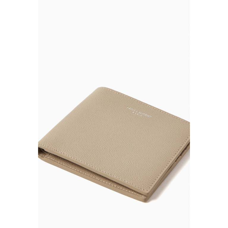 Saint Laurent - Bi-fold Wallet in Grained Leather