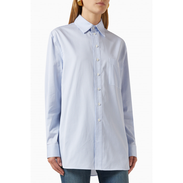 Saint Laurent - Monogram Striped Shirt in Cotton
