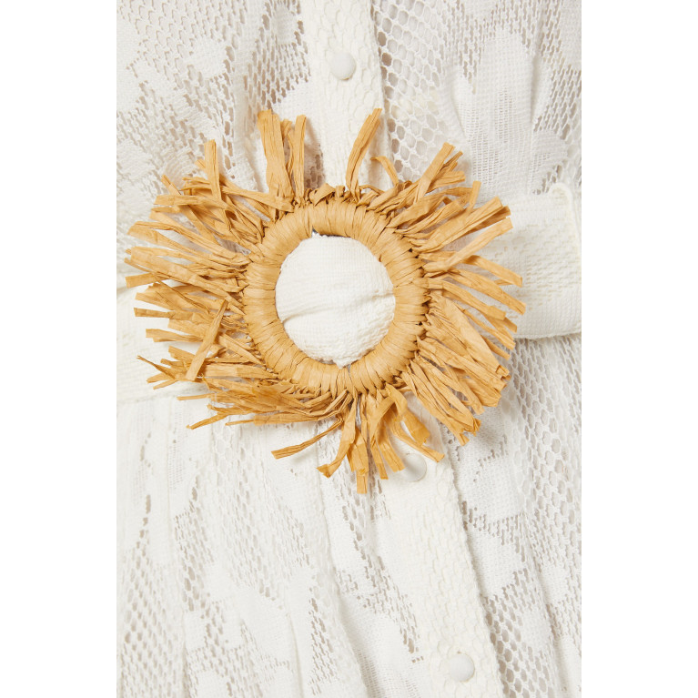 Hemant & Nandita - Nysa Maxi Dress in Floral Net Cotton
