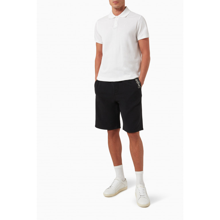 Saint Laurent - Logo Bermuda Shorts in Cotton Fleece