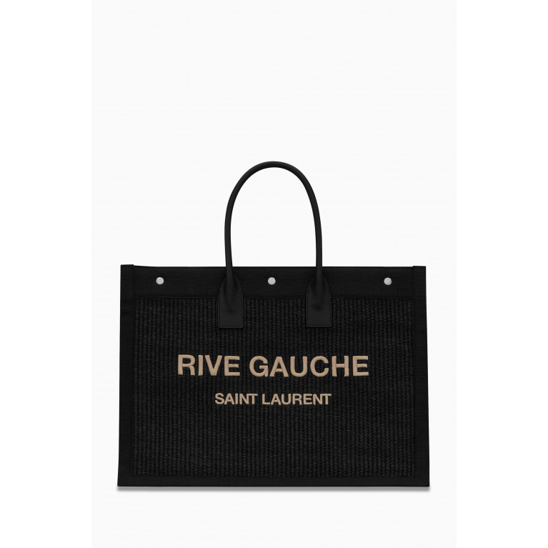 Saint Laurent - Small Rive Gauche Tote Bag in Raffia