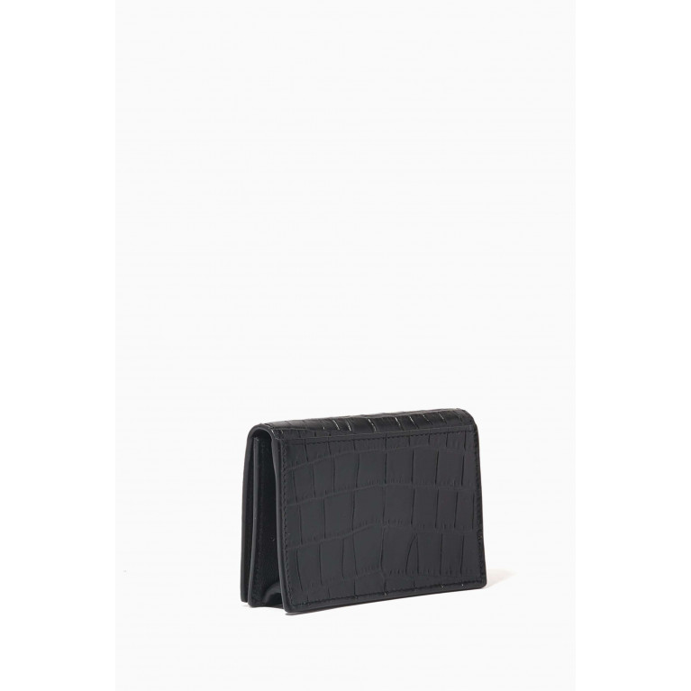 Saint Laurent - Tiny Cassandre Business Card Case in Crocodile Embossed Leather