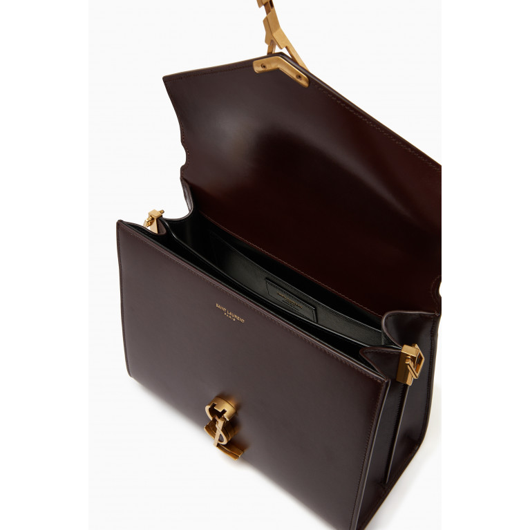 Saint Laurent - Medium Cassandra Flap Top Handle Bag in Leather
