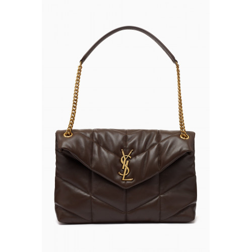 Saint Laurent - Medium Puffer Quilted Chain Shoulder Bag in Lambskin Leather