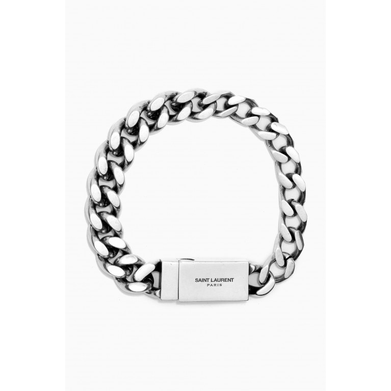 Saint Laurent - Logo-engraved Curb Chain Bracelet
