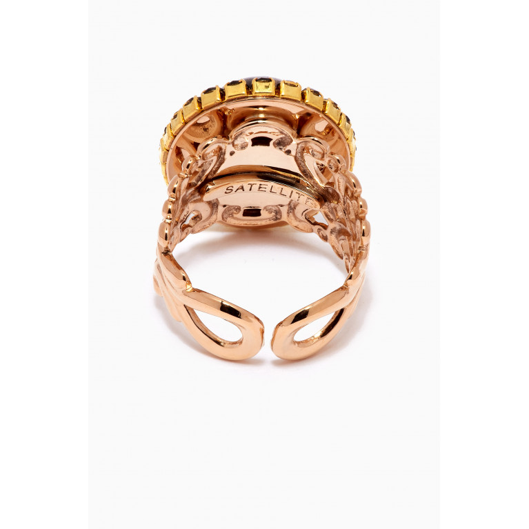 Satellite - Taormina Cabochon Ring in 14kt Gold-plated Metal