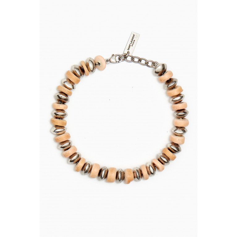 Saint Laurent - Multi-beads Bracelet in Metal & Wood