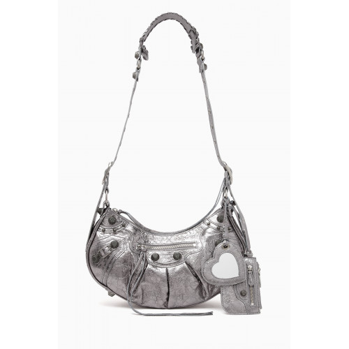 Balenciaga - Le Cagole Small Shoulder Bag in Metallic Leather