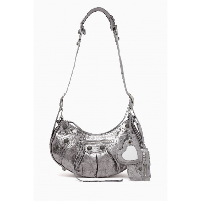 Balenciaga - Le Cagole Small Shoulder Bag in Metallic Leather