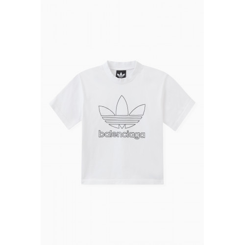 Balenciaga - X Adidas Embroidered T-shirt in Cotton