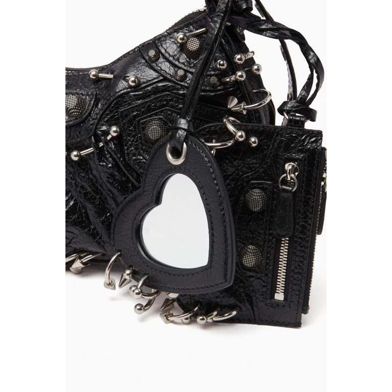 Balenciaga - Le Cagole XS Shoulder Bag with Piercings in Arena Lambskin