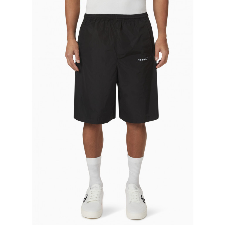 Off-White - Diag Track Shorts Black