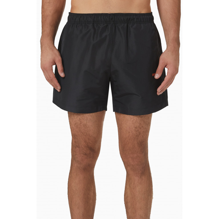 Off-White - Diag Outline Swim Shorts in Technical Fabric