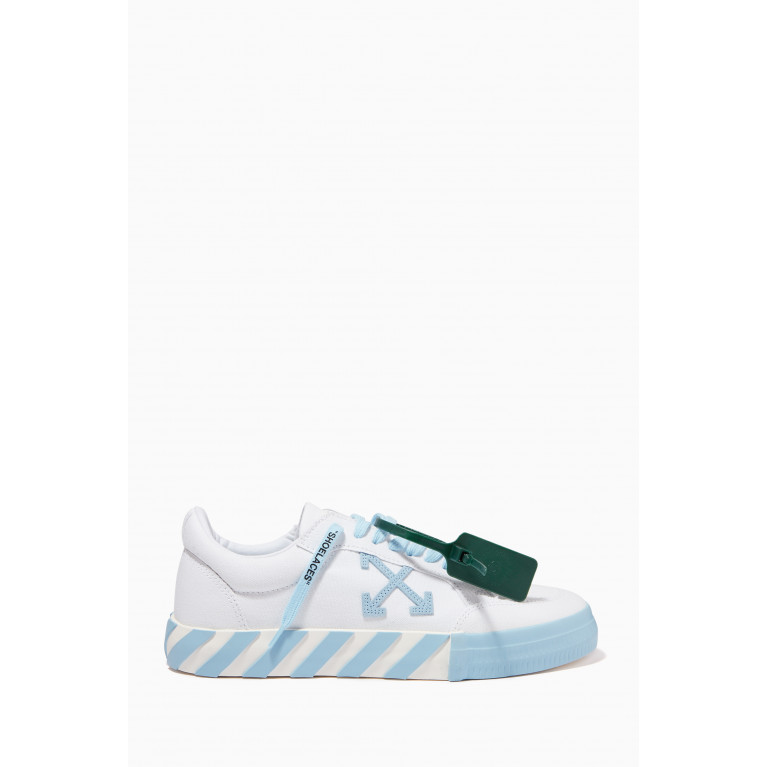 Off-White - Low Vulcanized Sneakers in Canvas Blue