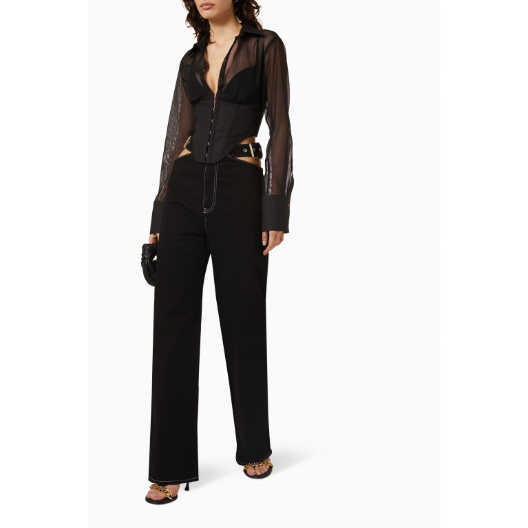 Dion Lee - Grid Corset Shirt in Organic Cotton