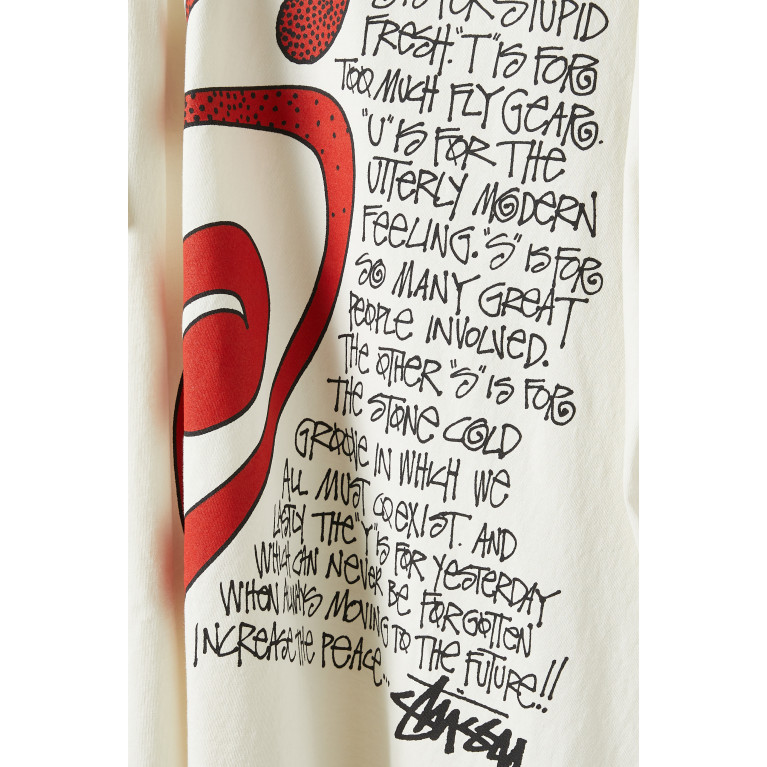 Stussy - S Talk T-shirt in Cotton Jersey White