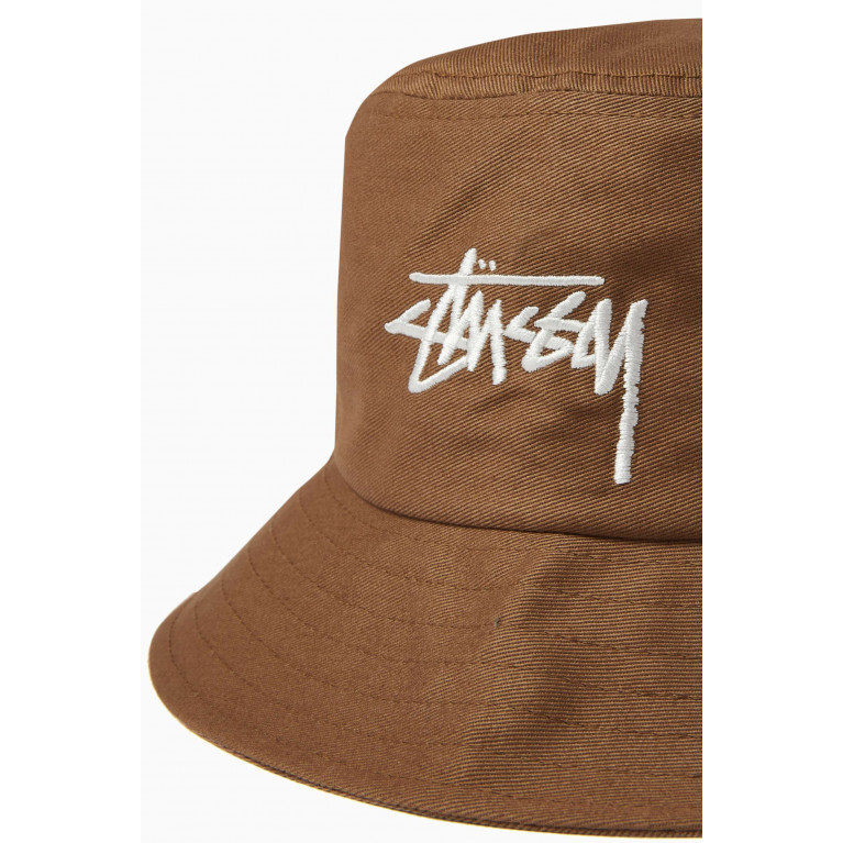 Stussy - Big Stock Bucket Hat in Cotton Brown