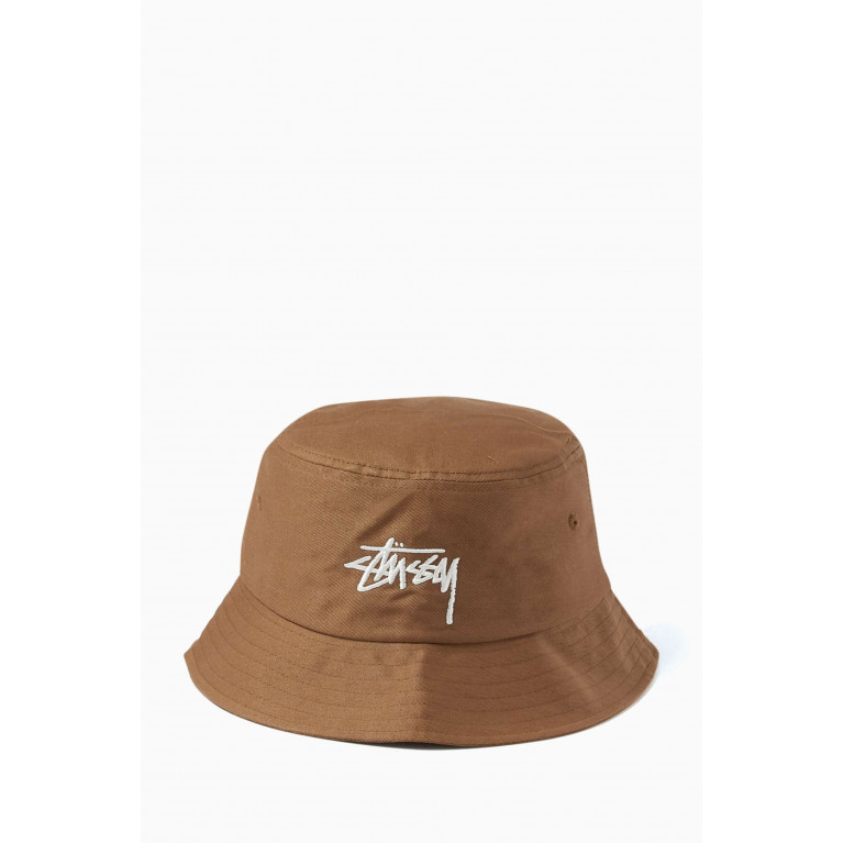 Stussy - Big Stock Bucket Hat in Cotton Brown