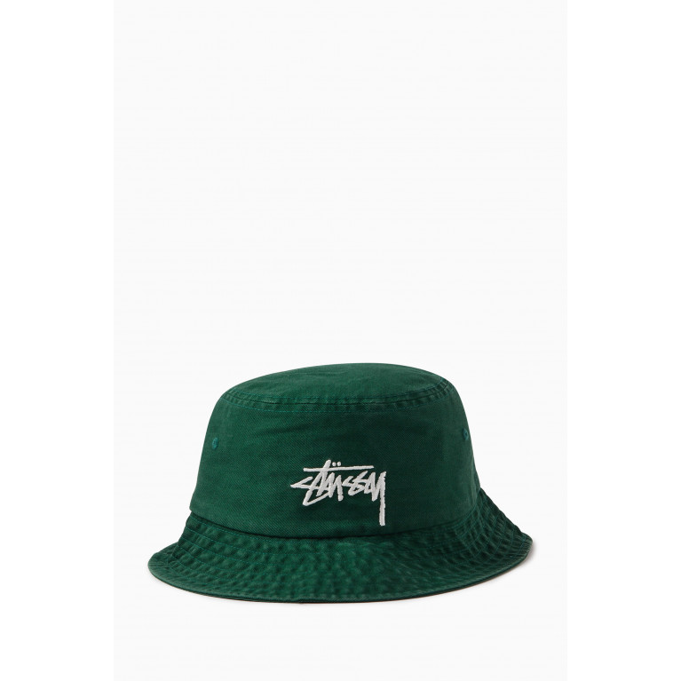 Stussy - Big Stock Bucket Hat in Cotton Green