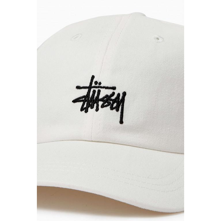 Stussy - Stock Low Pro Cap in Cotton Twill White