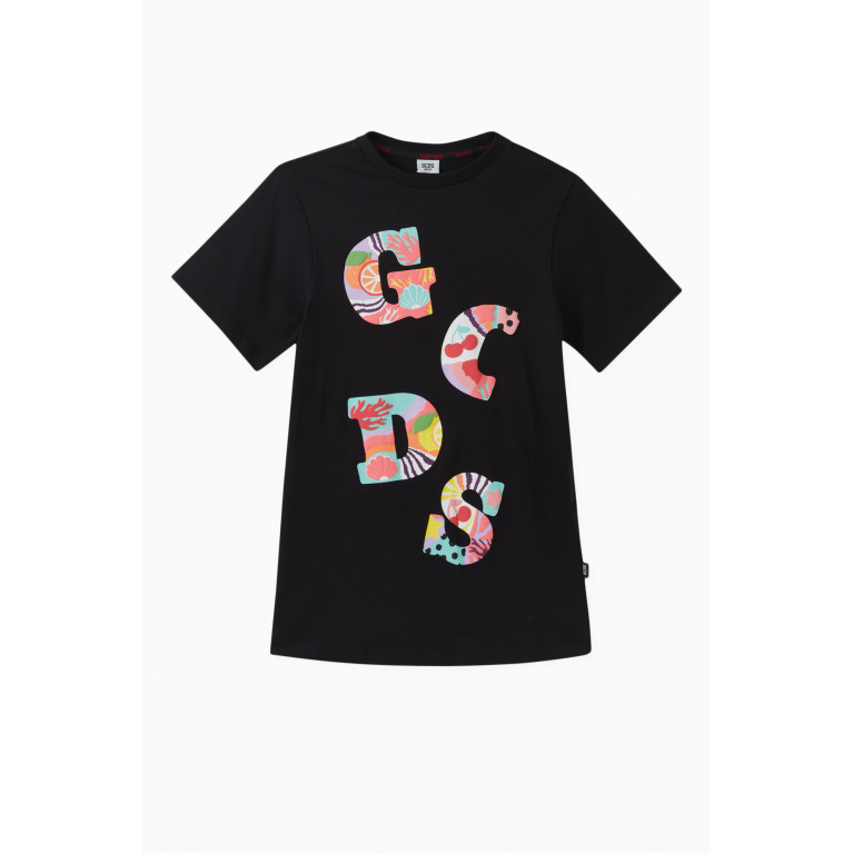 GCDS - Logo Print T-shirt Dress in Cotton