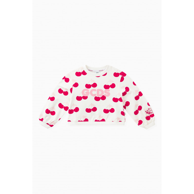 GCDS - Cherry Logo Sweatshirt in Cotton Stretch