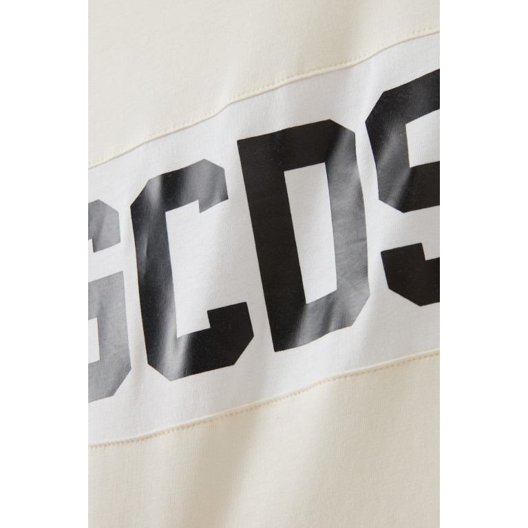 GCDS - Logo Print T-shirt in Cotton Neutral