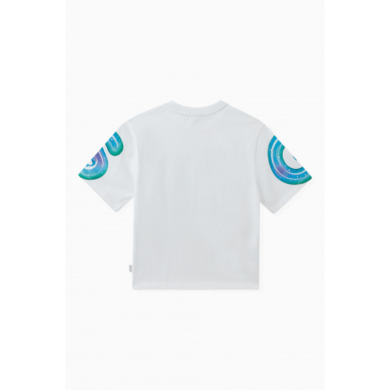 GCDS - Logo Print T-shirt in Cotton White
