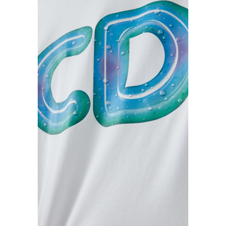 GCDS - Logo Print T-shirt in Cotton White