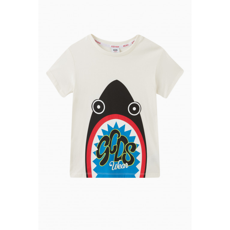 GCDS - Shark Print T-shirt in Cotton
