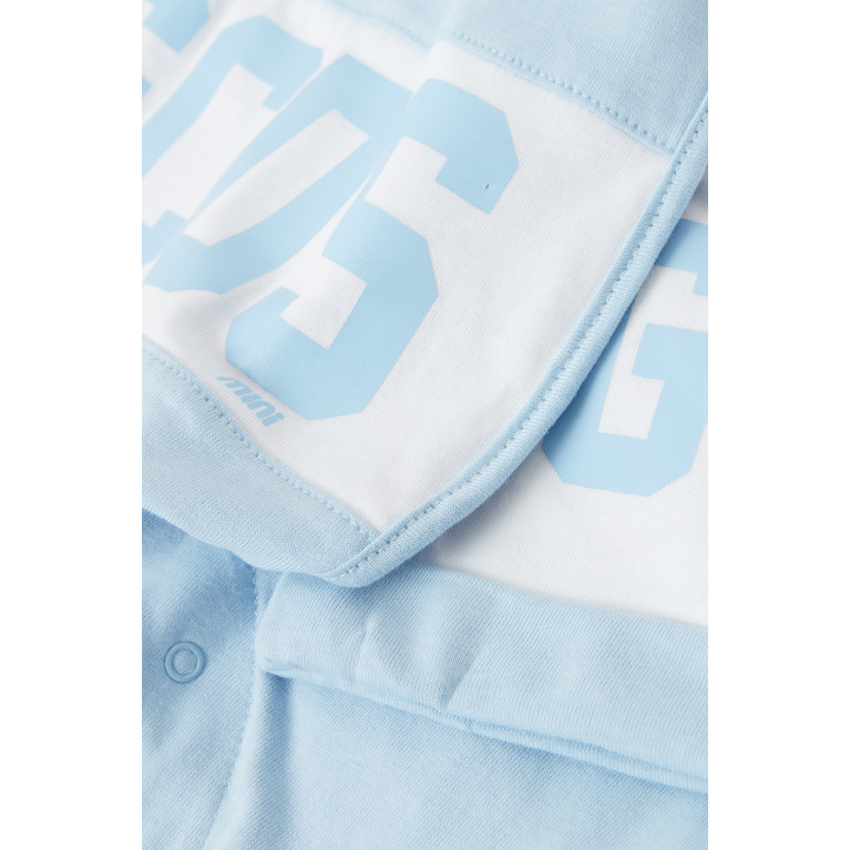 GCDS - Logo Print Sleepsuit Set Blue