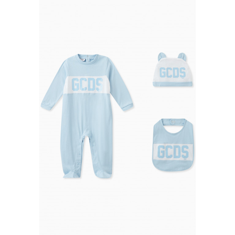 GCDS - Logo Print Sleepsuit Set Blue