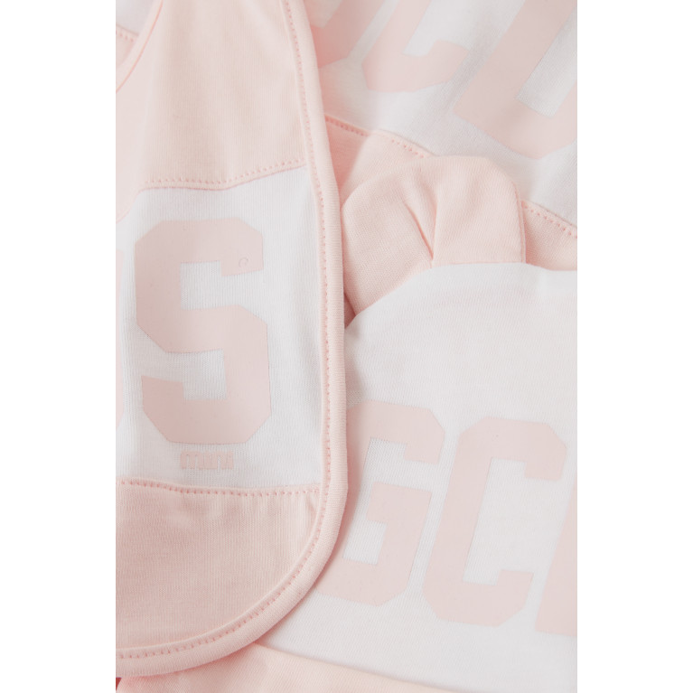 GCDS - Logo Print Sleepsuit Set Pink