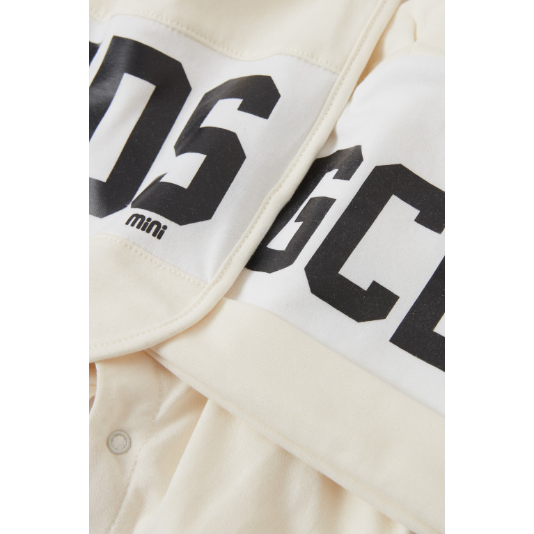 GCDS - Logo Print Sleepsuit Set Neutral