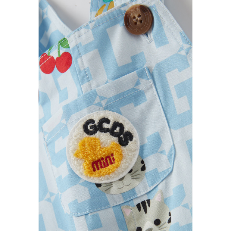 GCDS - GCDS - All-over Print Dungarees in Cotton