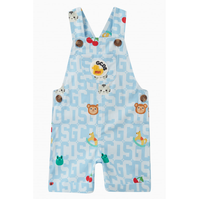 GCDS - GCDS - All-over Print Dungarees in Cotton