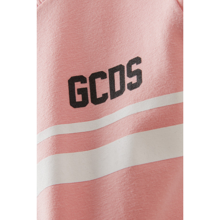 GCDS - Logo Detail Dress in Cotton Pink
