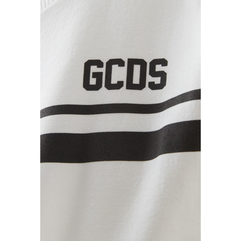 GCDS - Logo Detail Dress in Cotton White