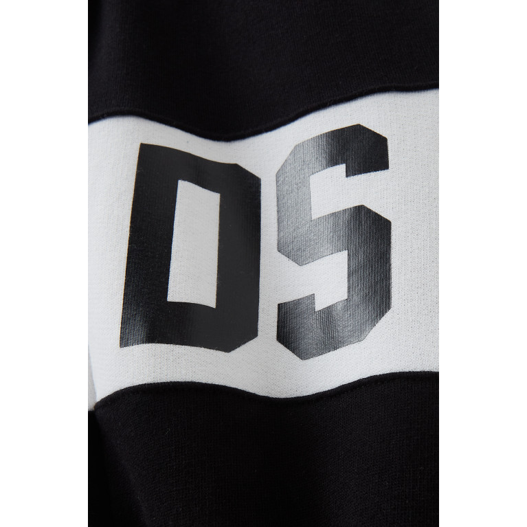 GCDS - Logo Print Sweatpants in Cotton Black