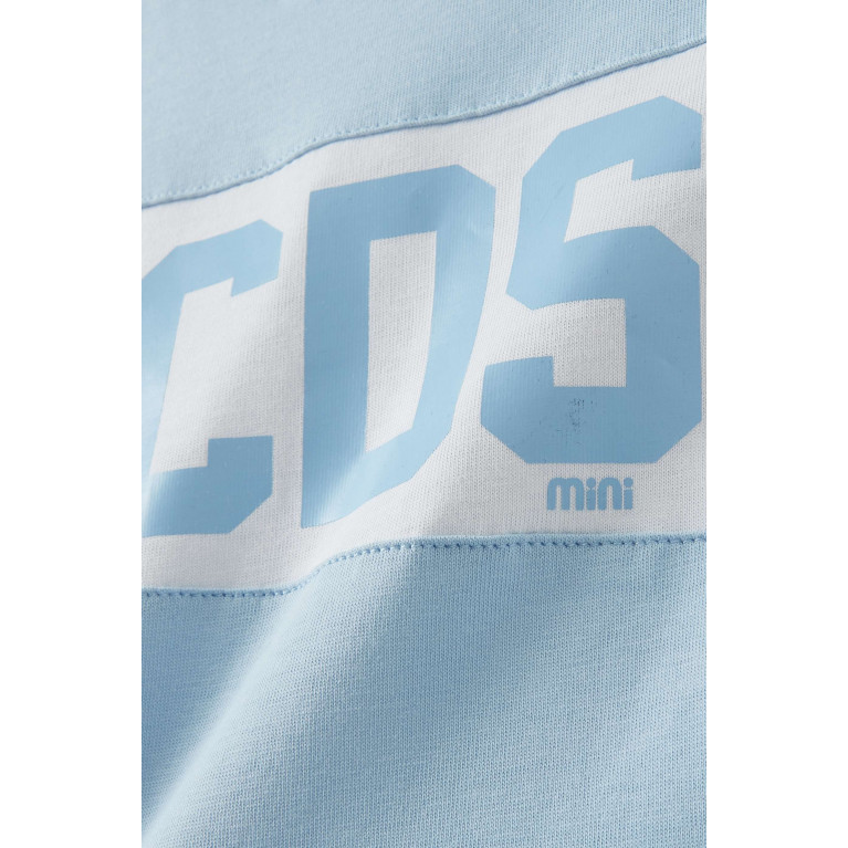 GCDS - Logo Print T-shirt in Cotton Blue