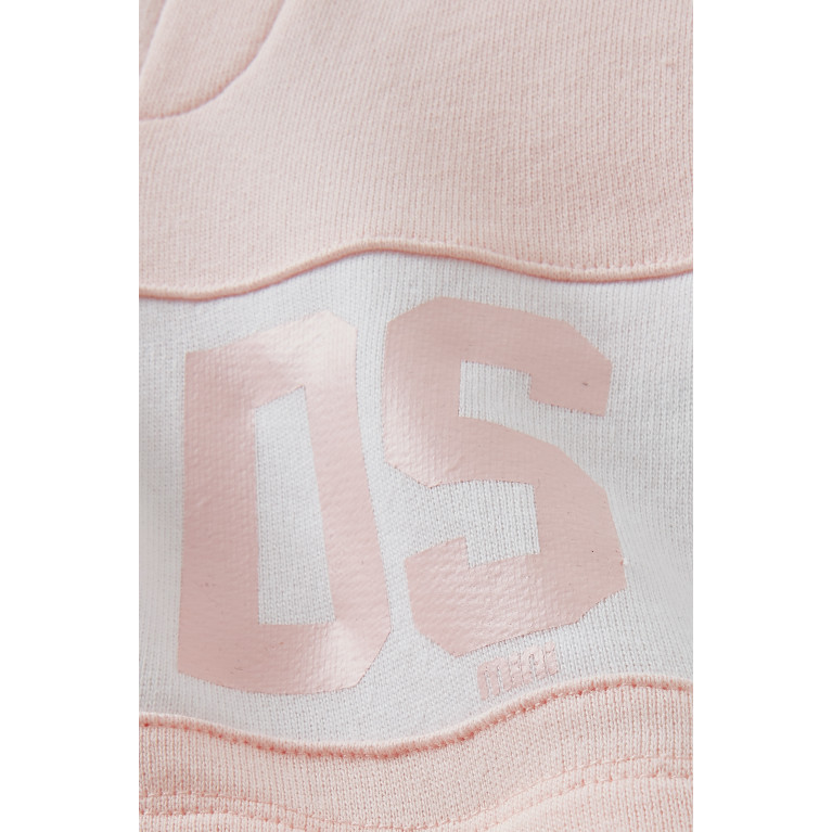 GCDS - Logo Print Shorts in Cotton Pink