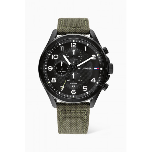Tommy Hilfiger - Axel Quartz Stainless Steel, Textile & Leather Watch, 45mm
