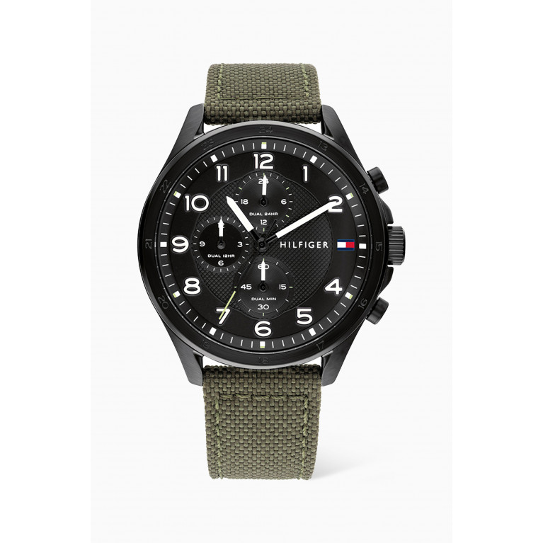 Tommy Hilfiger - Axel Quartz Stainless Steel, Textile & Leather Watch, 45mm