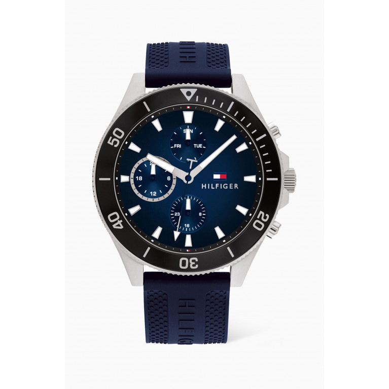 Tommy Hilfiger - Larsn Quartz Stainless Steel & Silicone Watch, 46mm