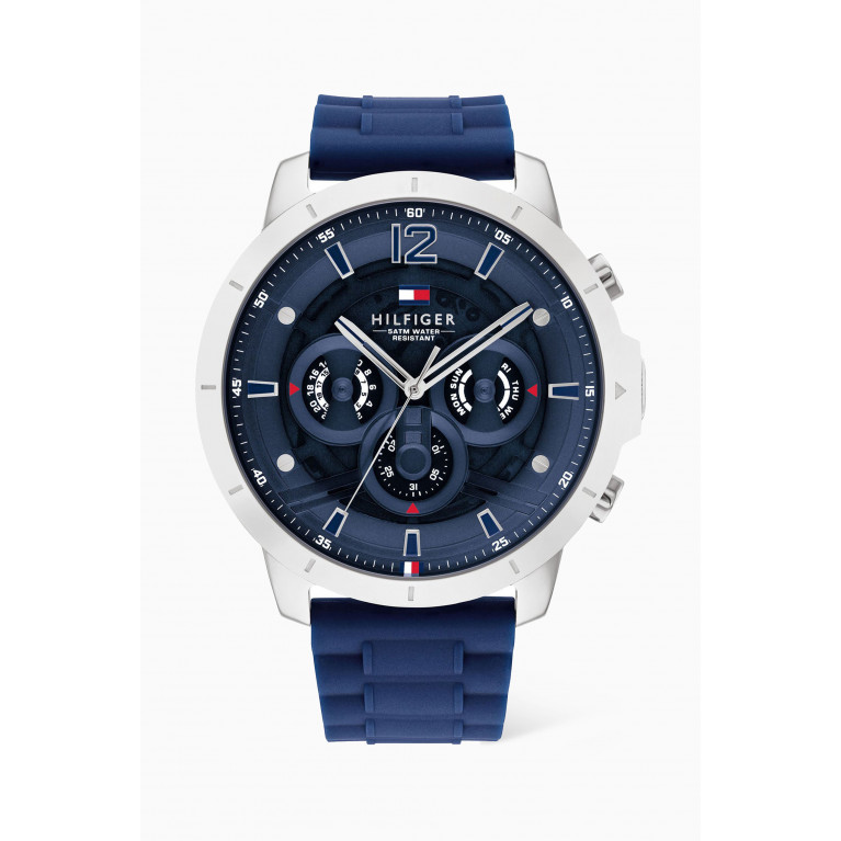 Tommy Hilfiger - Luca Quartz Stainless Steel & Silicone Watch, 50mm