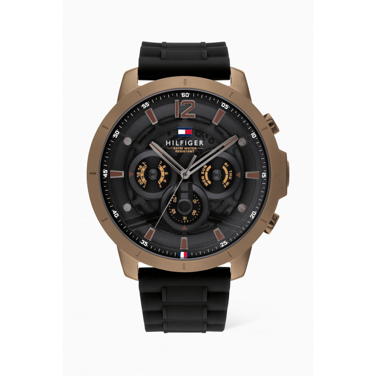 Tommy Hilfiger - Luca Quartz Stainless Steel & Silicone Watch, 50mm