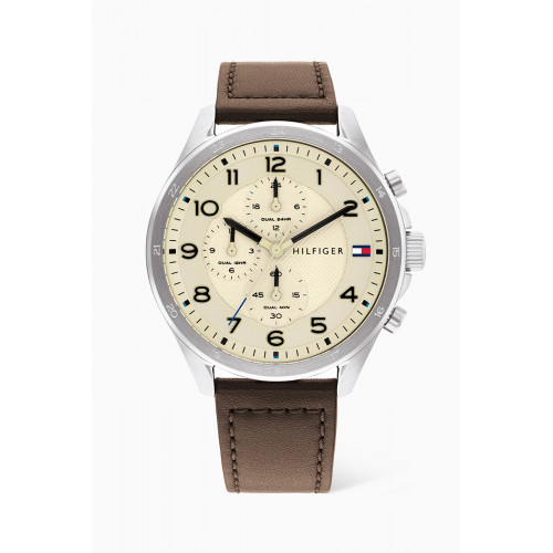 Tommy Hilfiger - Axel Quartz Stainless Steel & Leather Watch, 45mm
