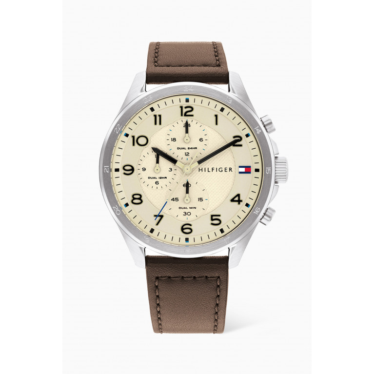 Tommy Hilfiger - Axel Quartz Stainless Steel & Leather Watch, 45mm