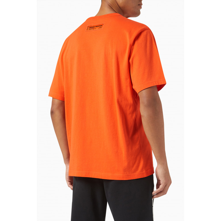 Heron Preston - Logo Print T-shirt in Cotton Orange
